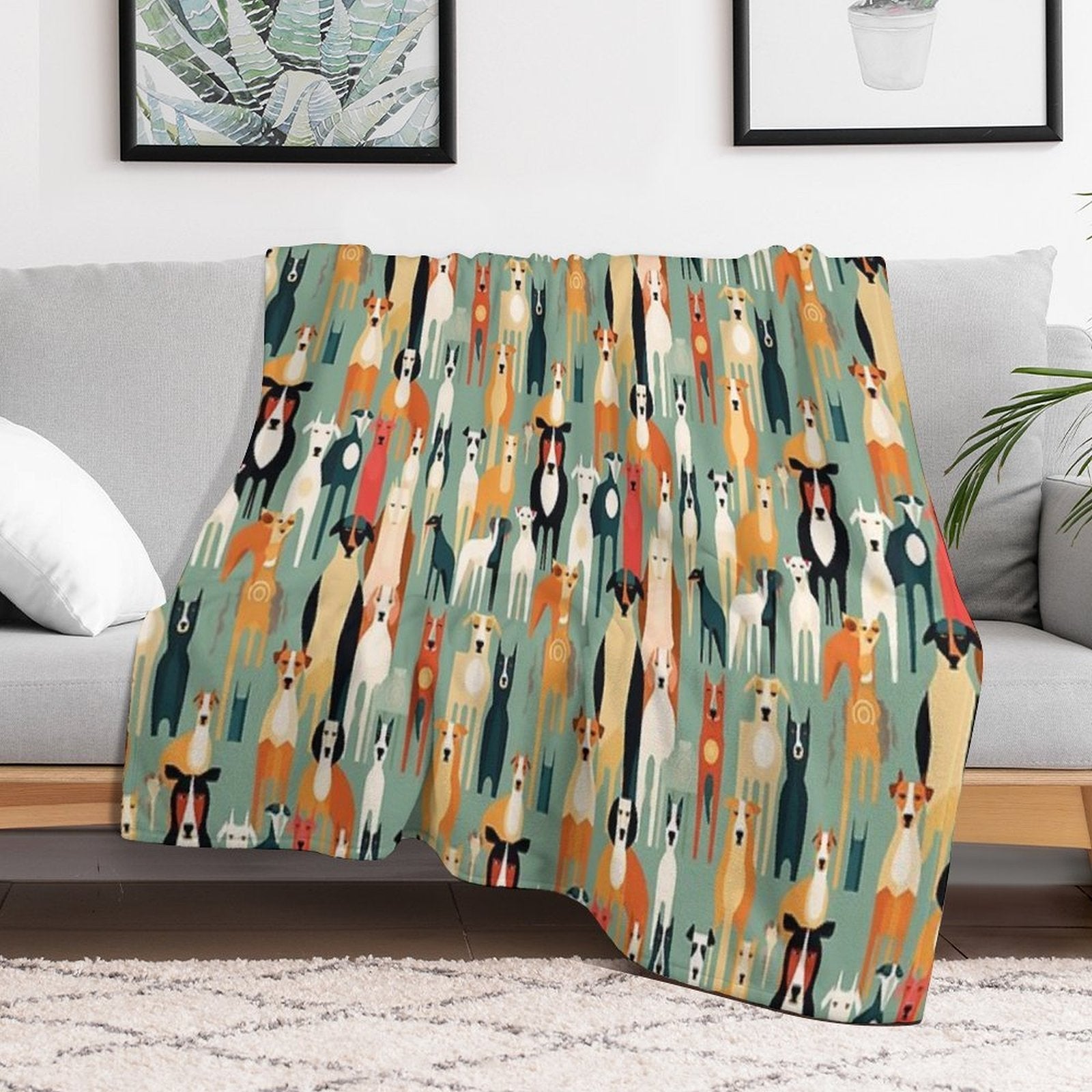 For The Love of All Dogs Throw Blanket