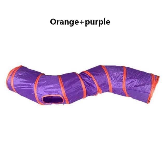2/3/4/5 Holes Pet Cat Tunnel Toys Foldable Pet Cat Kitty Training Interactive