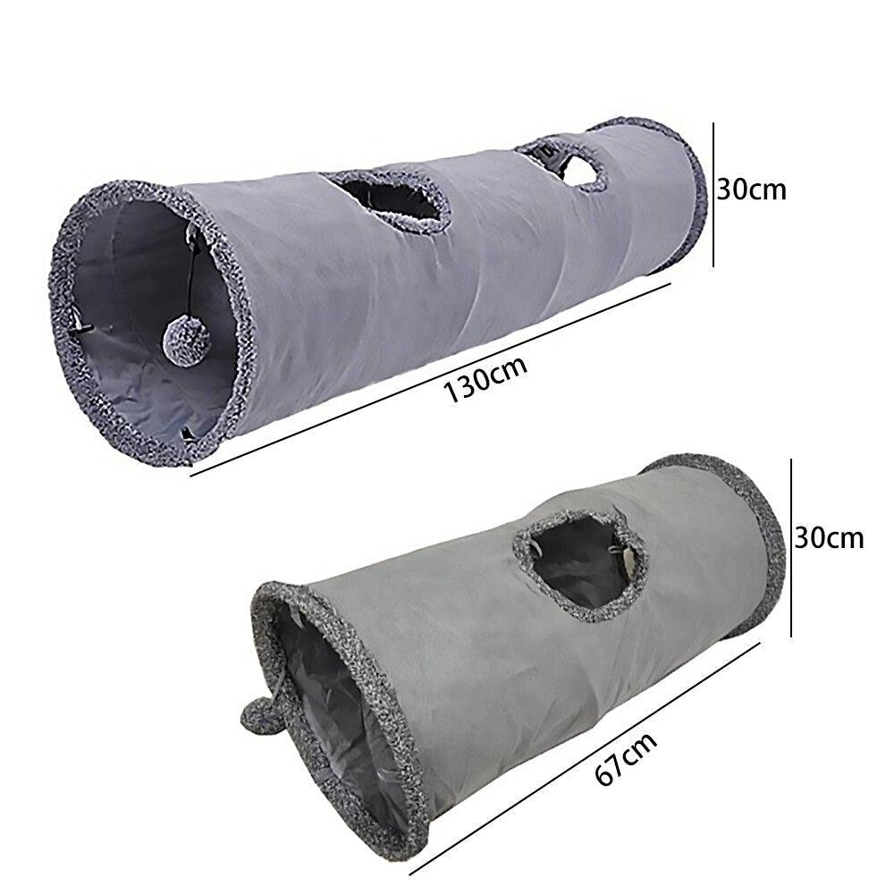 2/3/4/5 Holes Pet Cat Tunnel Toys Foldable Pet Cat Kitty Training Interactive