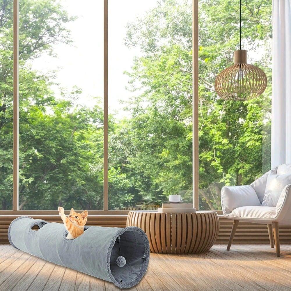 2/3/4/5 Holes Pet Cat Tunnel Toys Foldable Pet Cat Kitty Training Interactive
