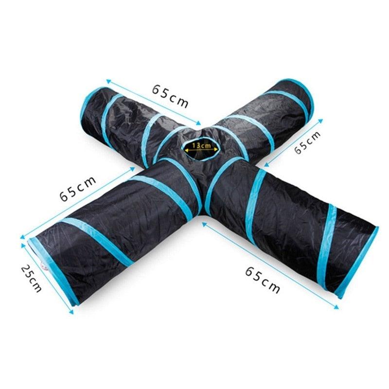 2/3/4/5 Holes Pet Cat Tunnel Toys Foldable Pet Cat Kitty Training Interactive