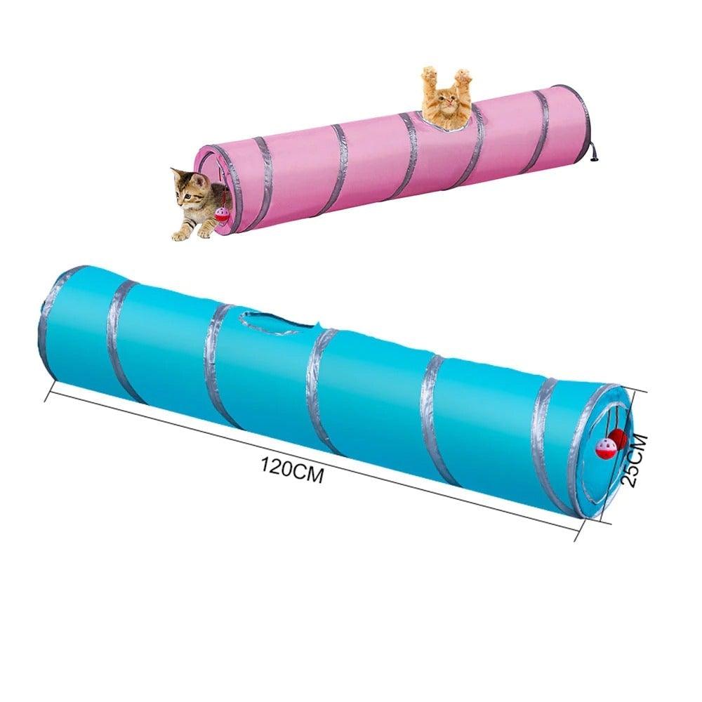 2/3/4/5 Holes Pet Cat Tunnel Toys Foldable Pet Cat Kitty Training Interactive