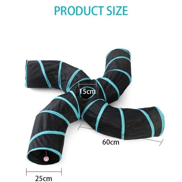 2/3/4/5 Holes Pet Cat Tunnel Toys Foldable Pet Cat Kitty Training Interactive