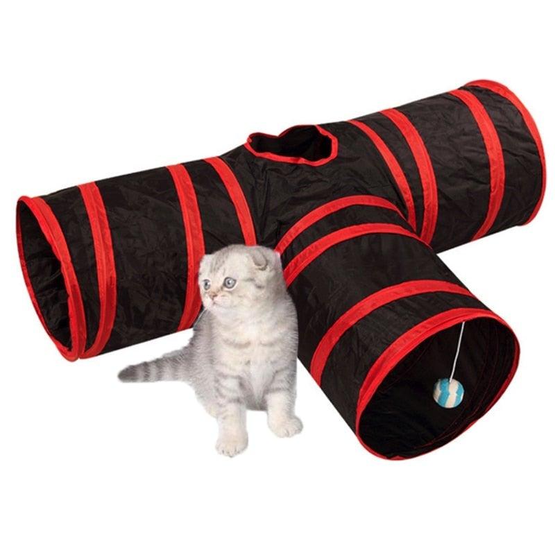 2/3/4/5 Holes Pet Cat Tunnel Toys Foldable Pet Cat Kitty Training Interactive