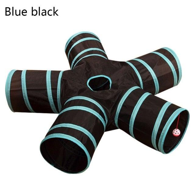 2/3/4/5 Holes Pet Cat Tunnel Toys Foldable Pet Cat Kitty Training Interactive
