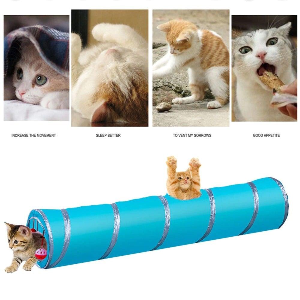 2/3/4/5 Holes Pet Cat Tunnel Toys Foldable Pet Cat Kitty Training Interactive