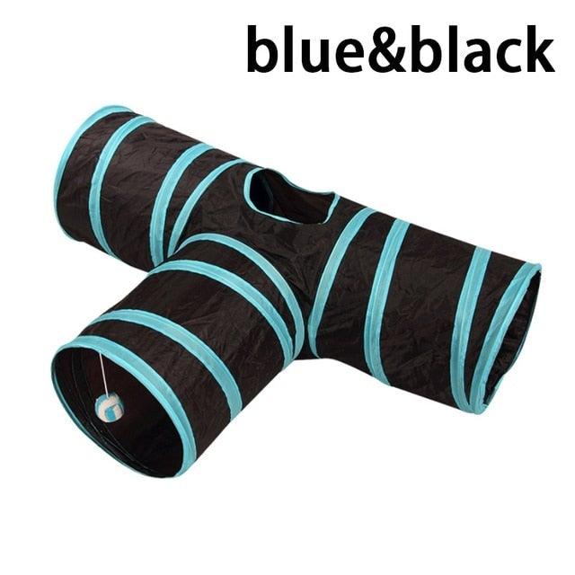 2/3/4/5 Holes Pet Cat Tunnel Toys Foldable Pet Cat Kitty Training Interactive