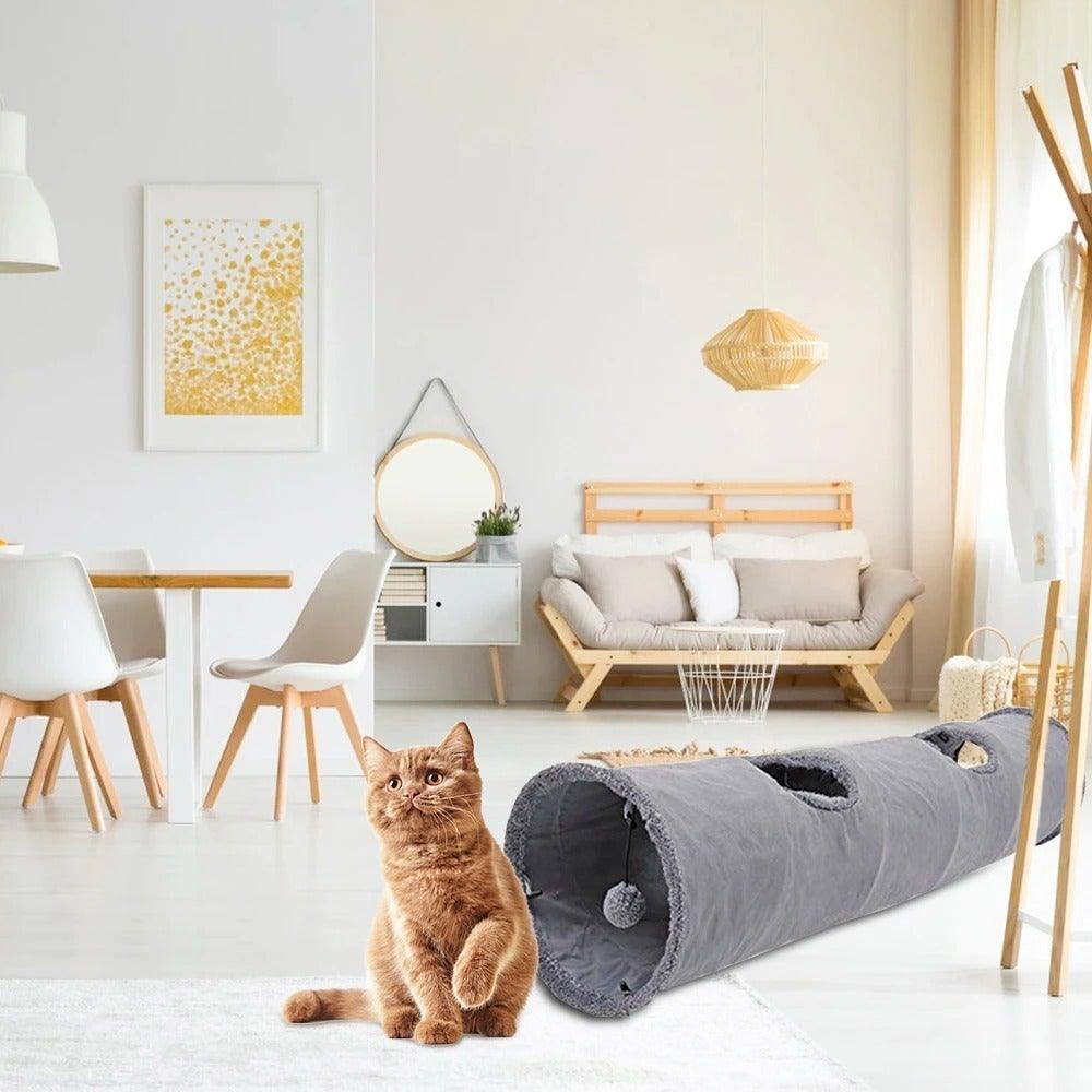 2/3/4/5 Holes Pet Cat Tunnel Toys Foldable Pet Cat Kitty Training Interactive