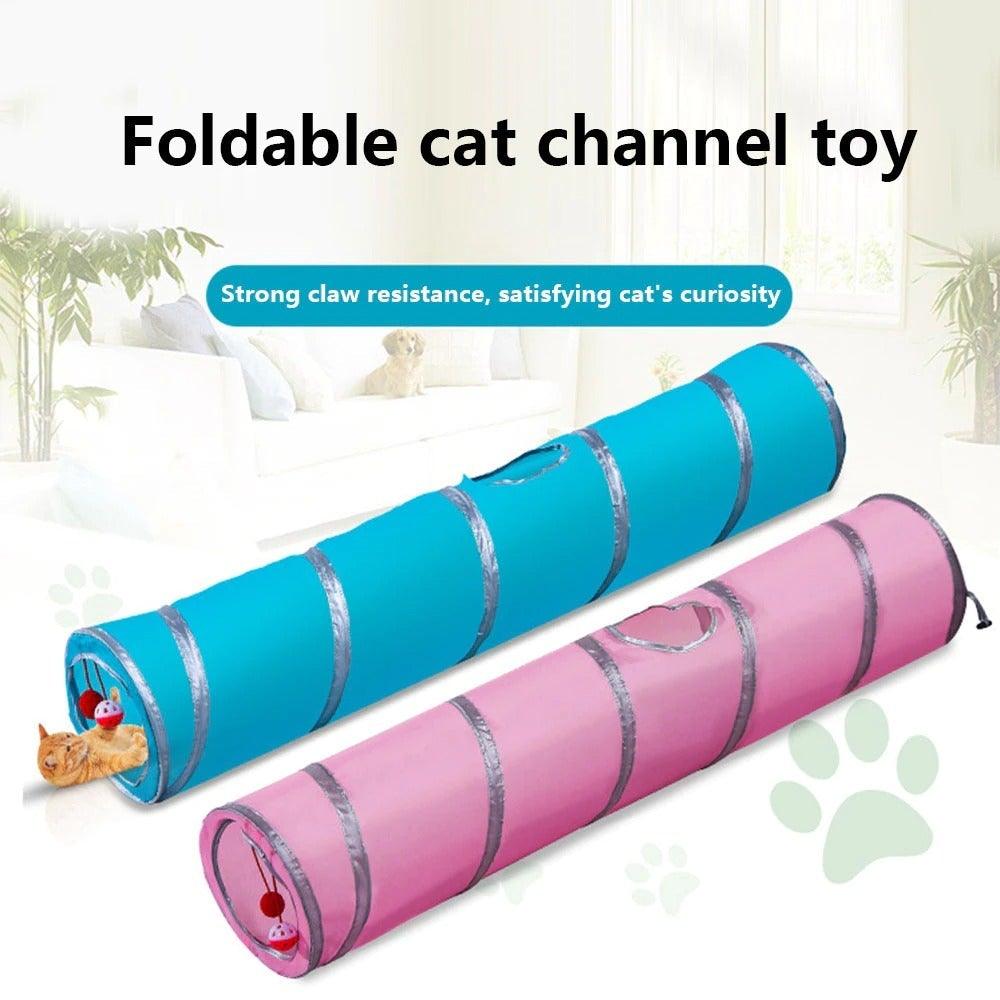 2/3/4/5 Holes Pet Cat Tunnel Toys Foldable Pet Cat Kitty Training Interactive