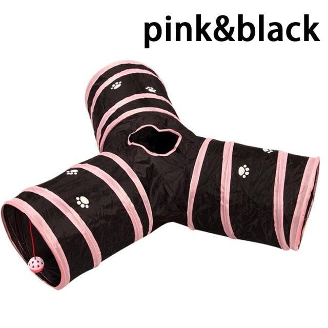 2/3/4/5 Holes Pet Cat Tunnel Toys Foldable Pet Cat Kitty Training Interactive