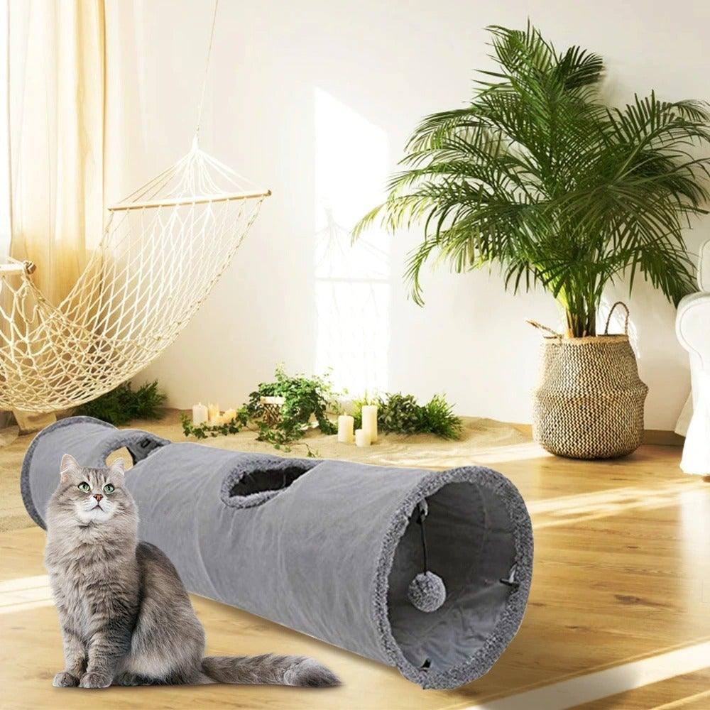 2/3/4/5 Holes Pet Cat Tunnel Toys Foldable Pet Cat Kitty Training Interactive