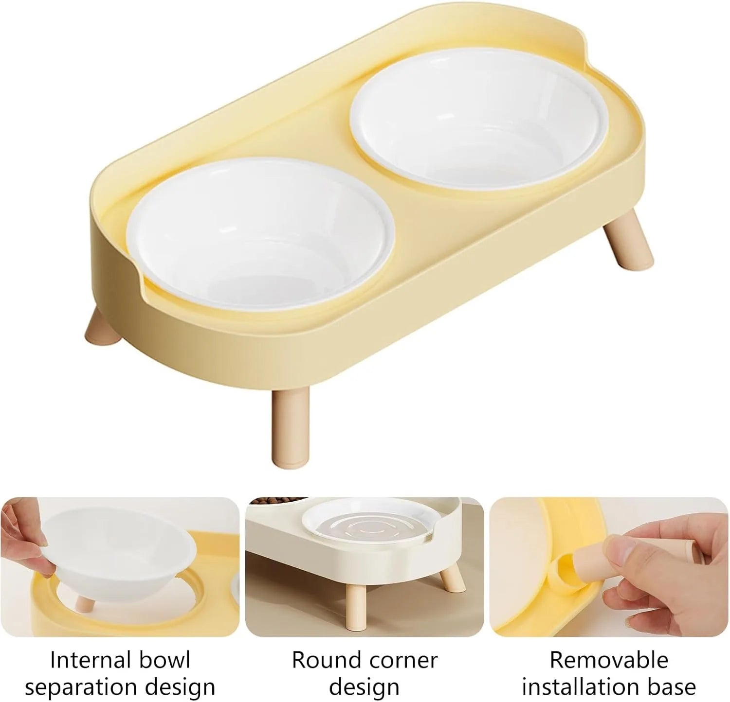 Elevated Pet Bowl Double Food And Water Set