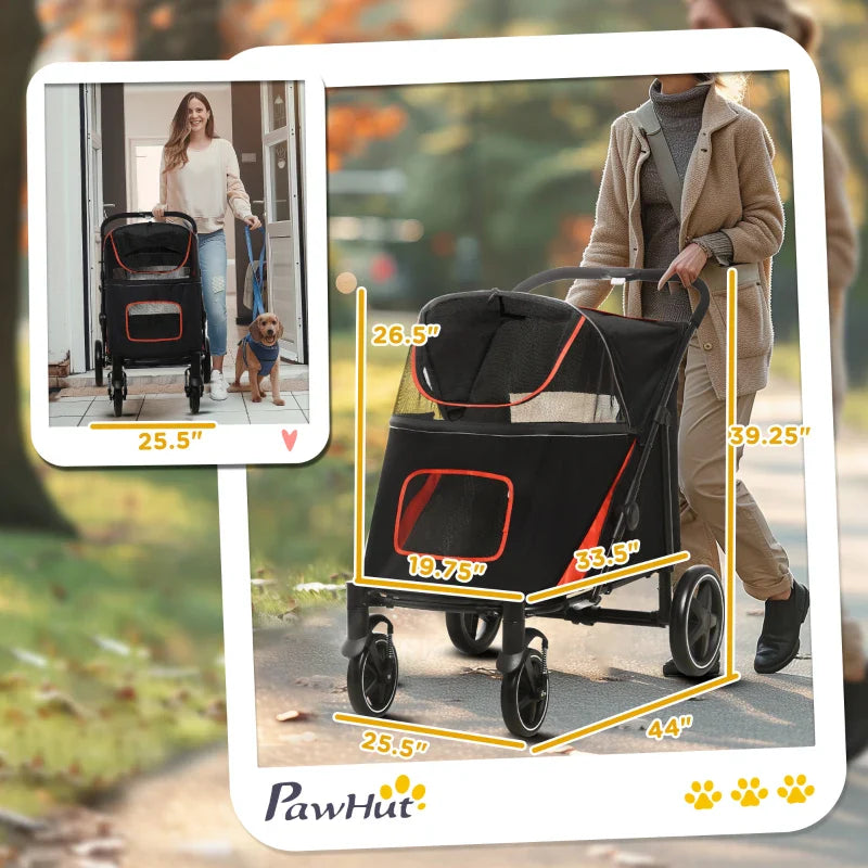One-Click Foldable Stroller  with Storage