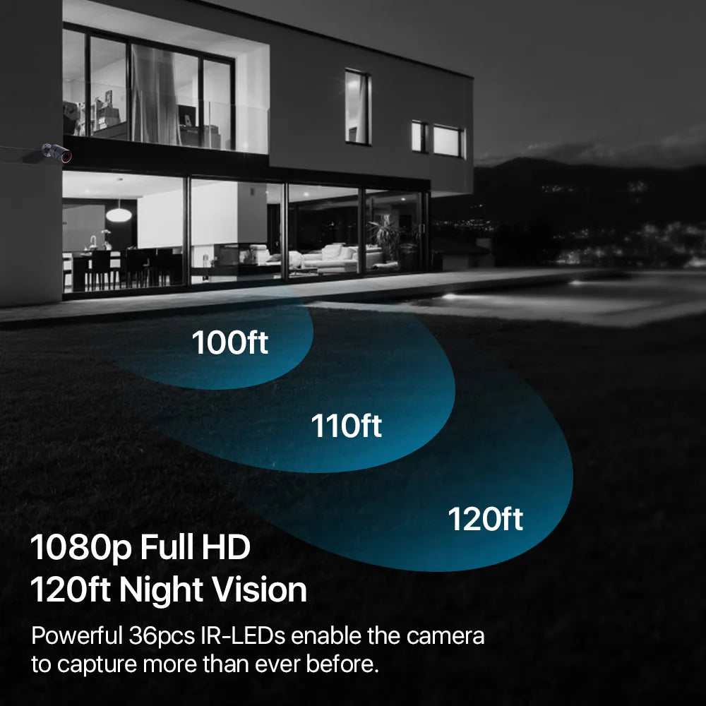 ZOSI 4 Pack 1080P Home Security Cameras