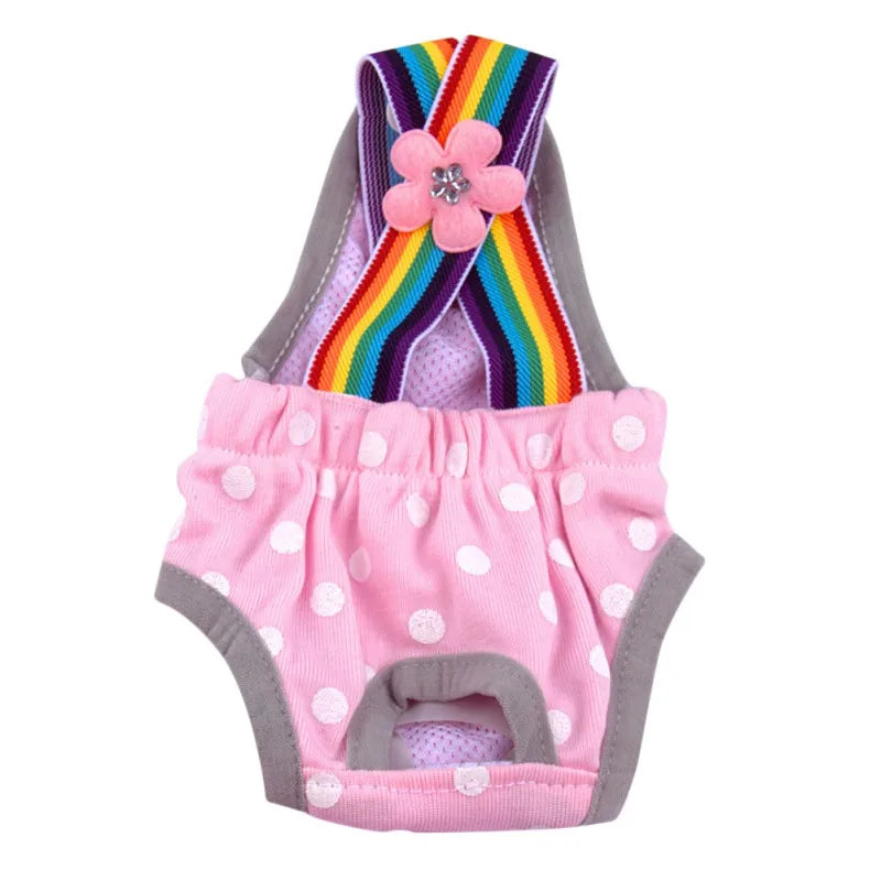 Polka Dots Pet Dog Diaper Shorts Washable Diaper