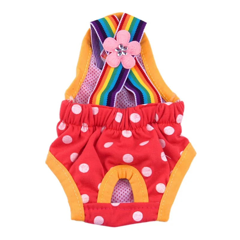 Polka Dots Pet Dog Diaper Shorts Washable Diaper