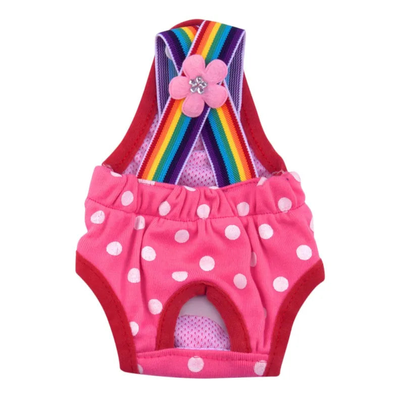 Polka Dots Pet Dog Diaper Shorts Washable Diaper