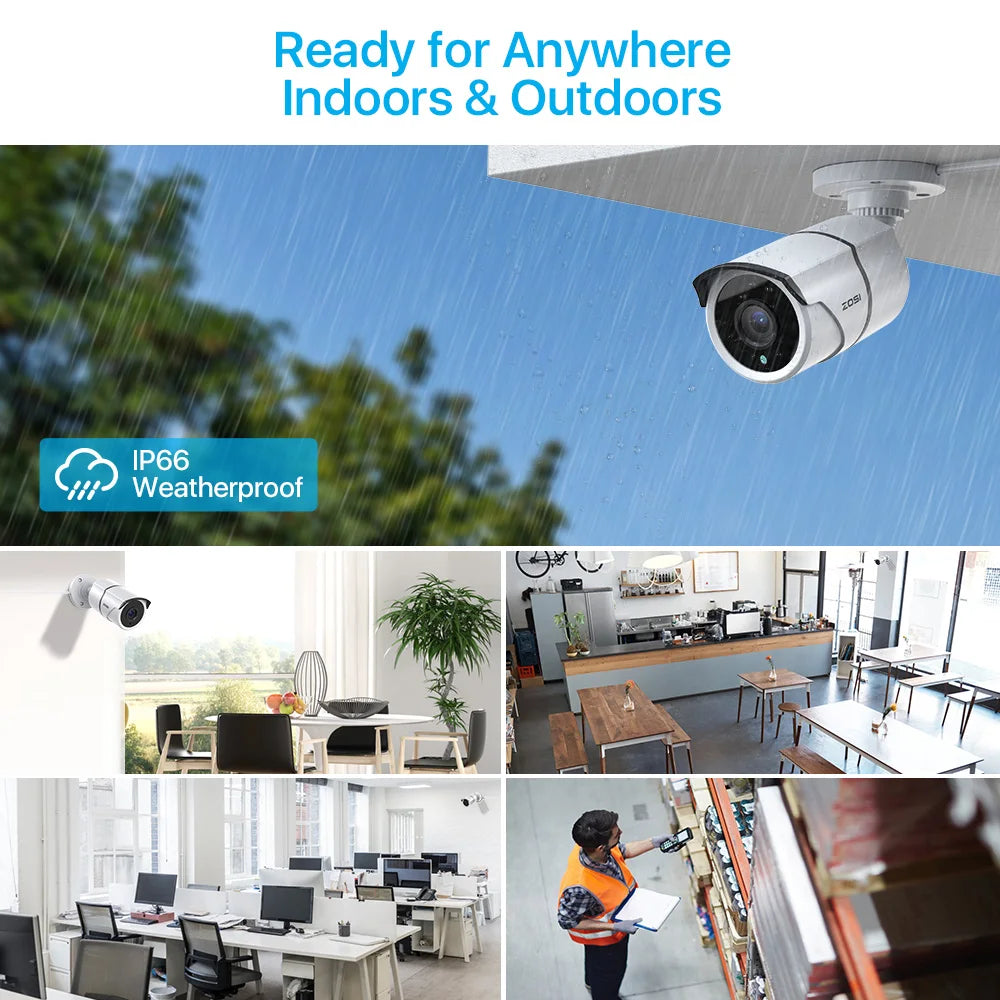 ZOSI 4 Pack 1080P Home Security Cameras
