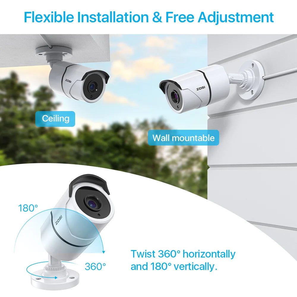 ZOSI 4 Pack 1080P Home Security Cameras