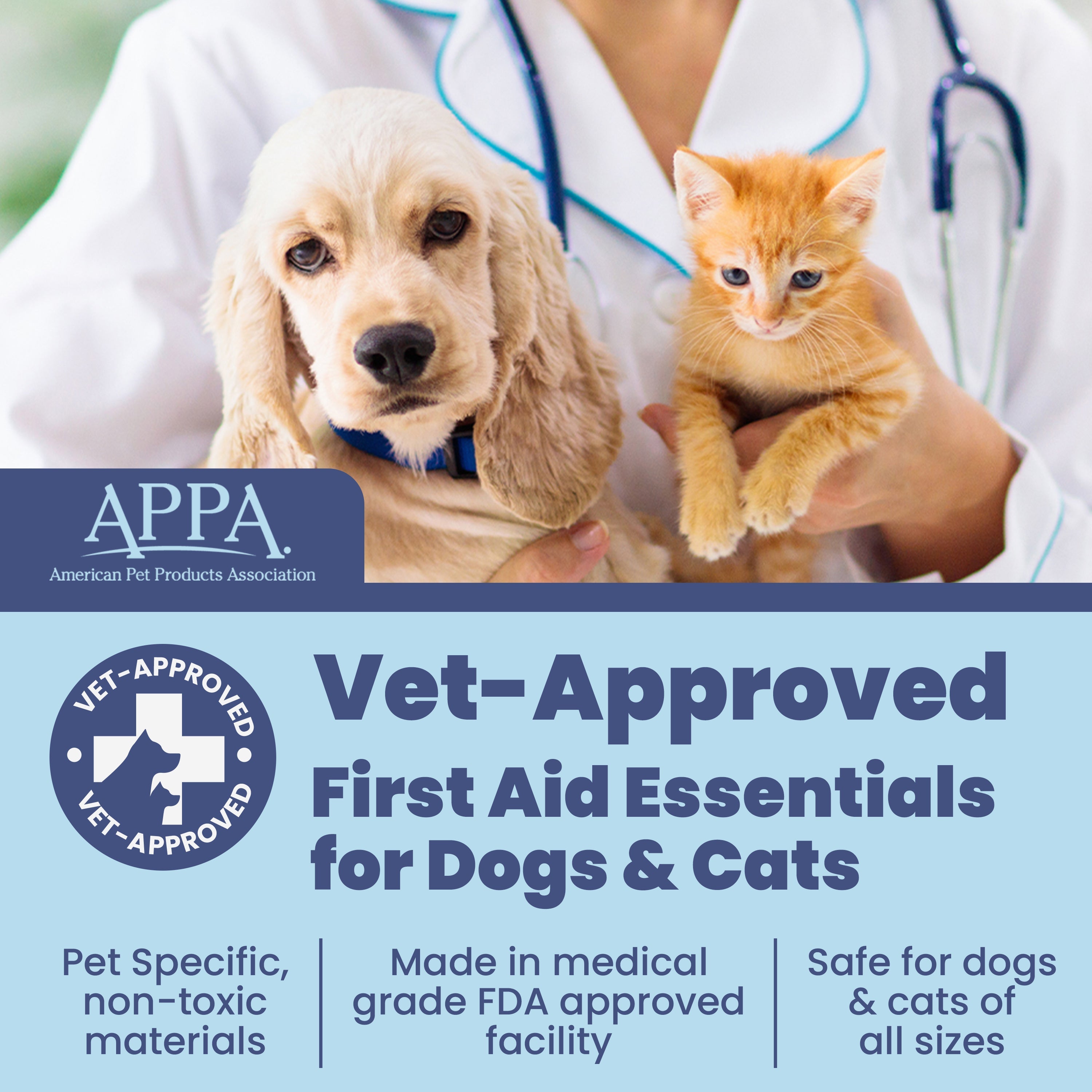 Vet Approved Pet First Aid Kit for Dogs & Cats