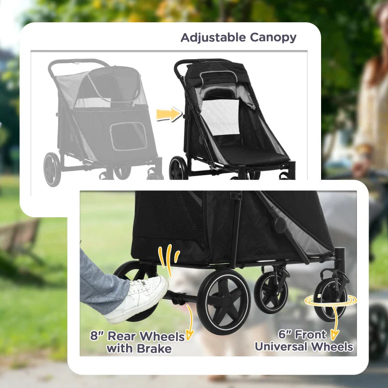 One-Click Foldable Stroller  with Storage