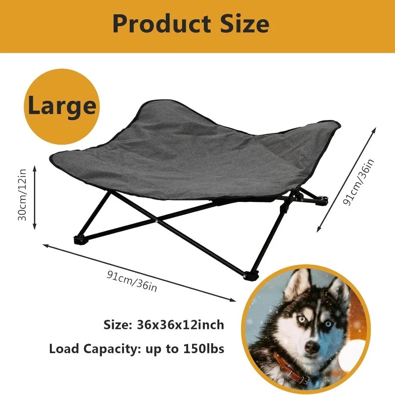 Elevated Dog Bed, Portable Raised Pet Cot