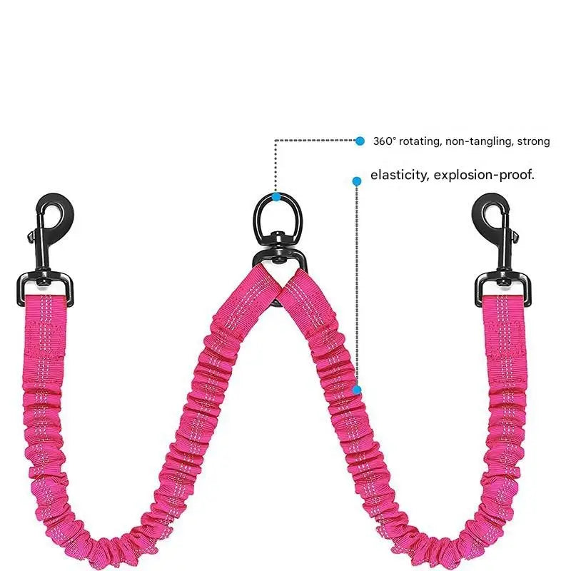 No Tangle Pet Dog Double Leashes