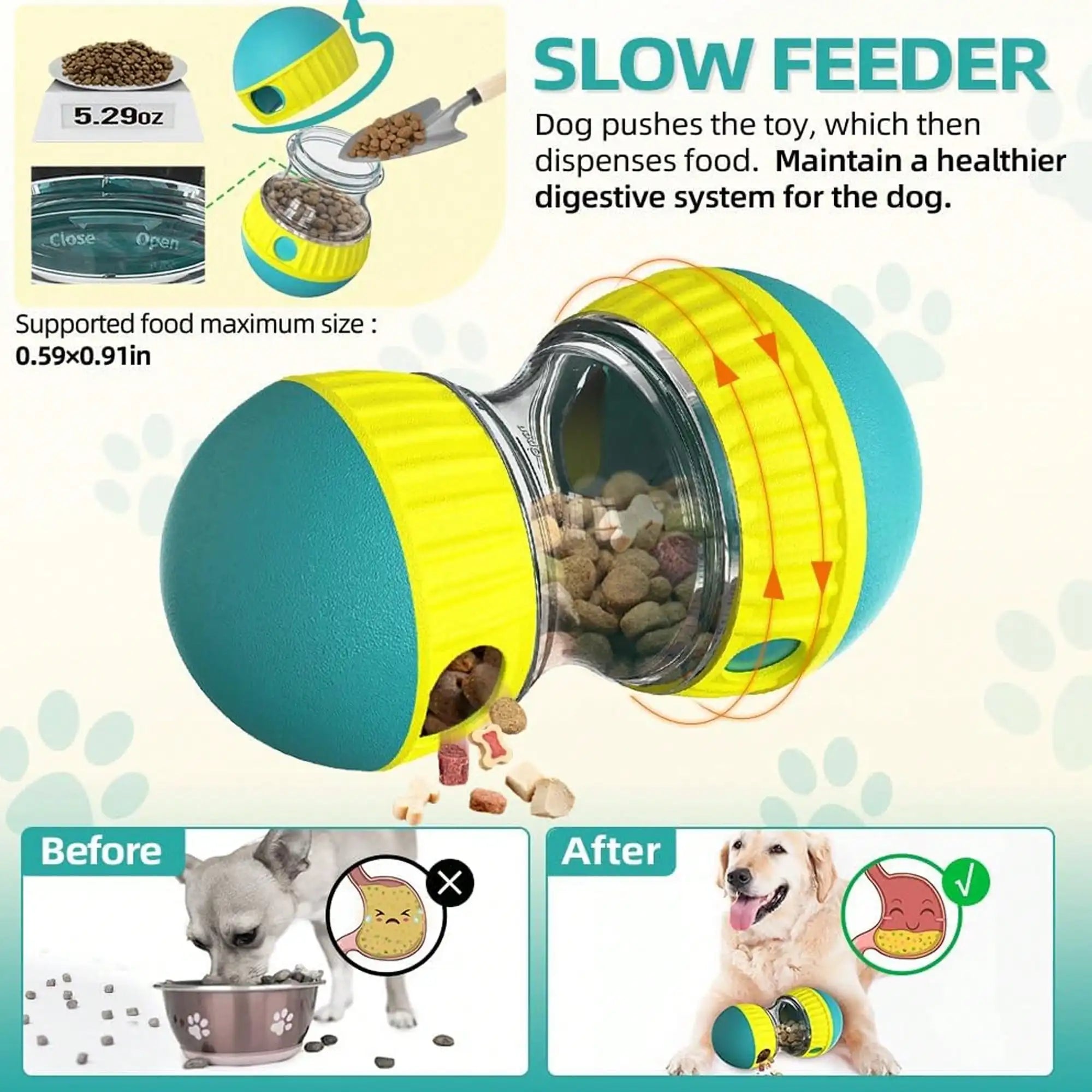 1pc Dog Puzzle Slow Feeder Toy,