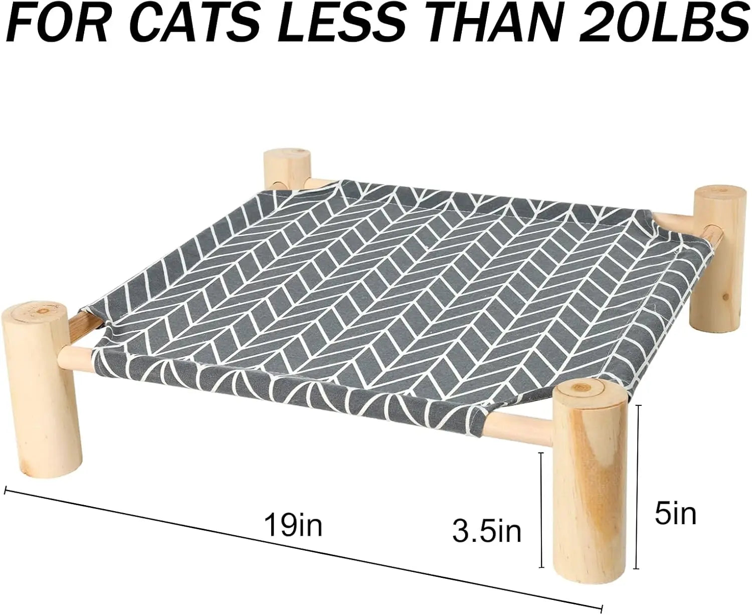 Elevated Pet Bed for Small Dogs & Cats,