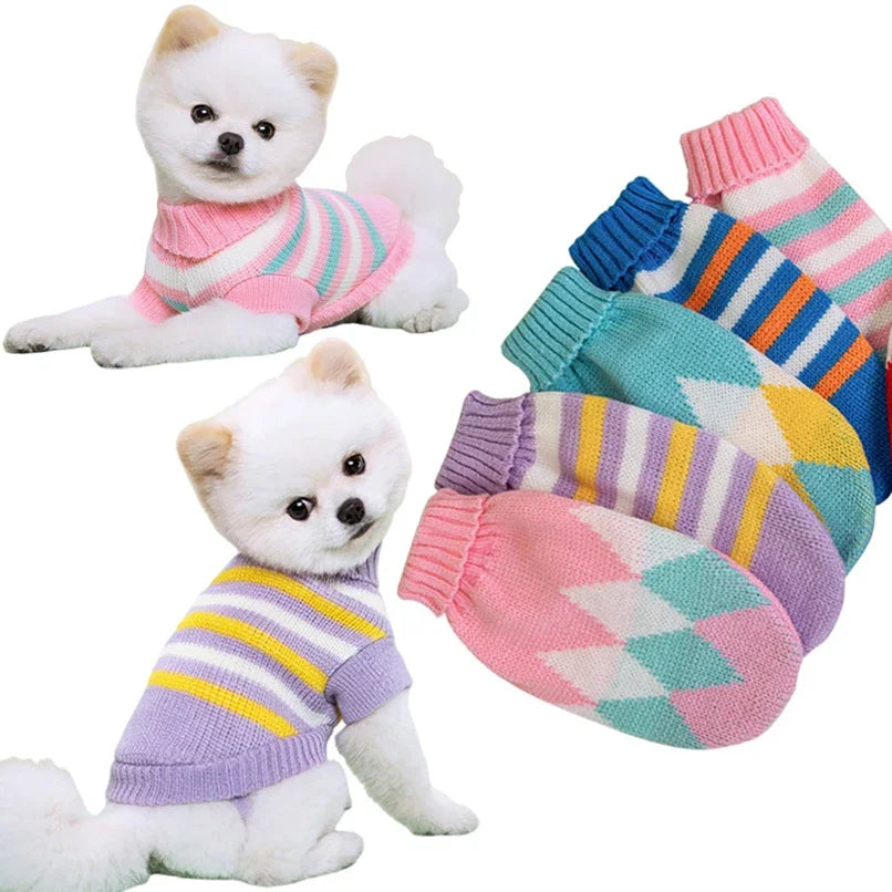 Knitted Dog Sweater S-2XL For Autumn Winter