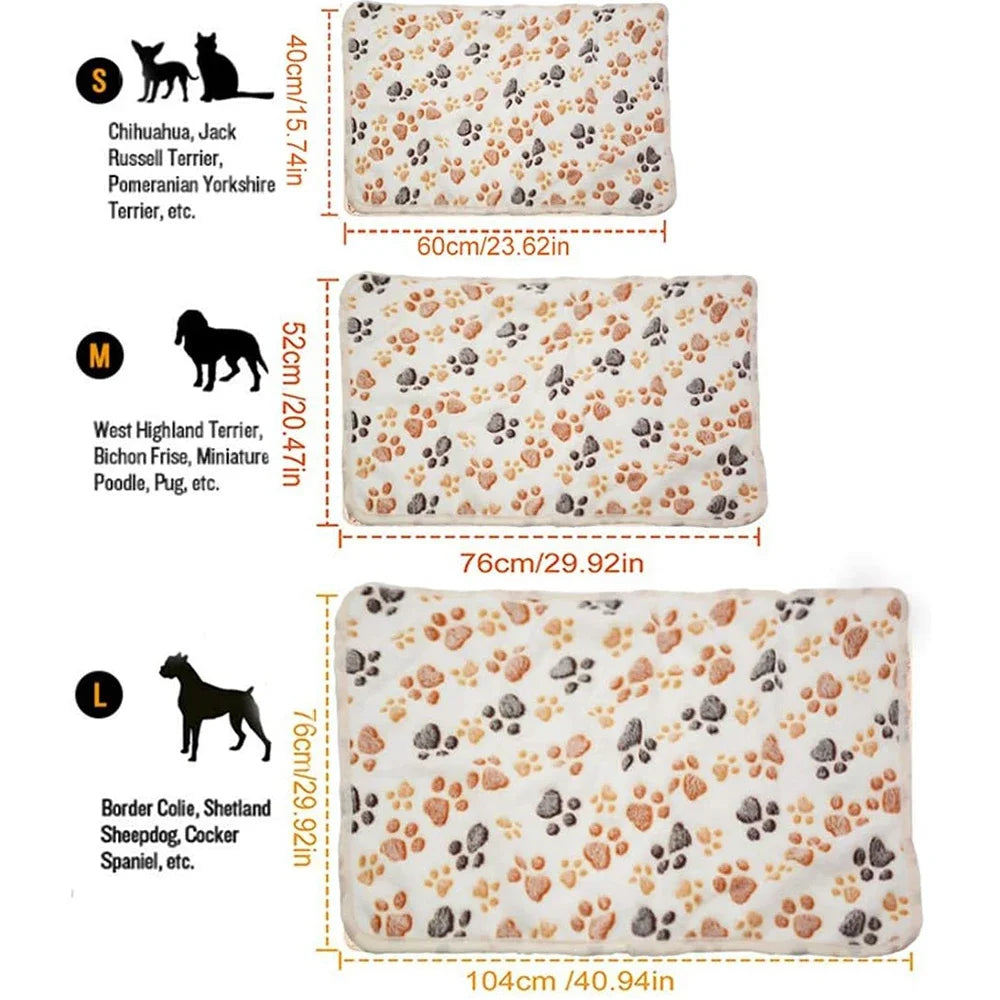 1Pc Super Soft Fluffy Fleece Pet Blanket -