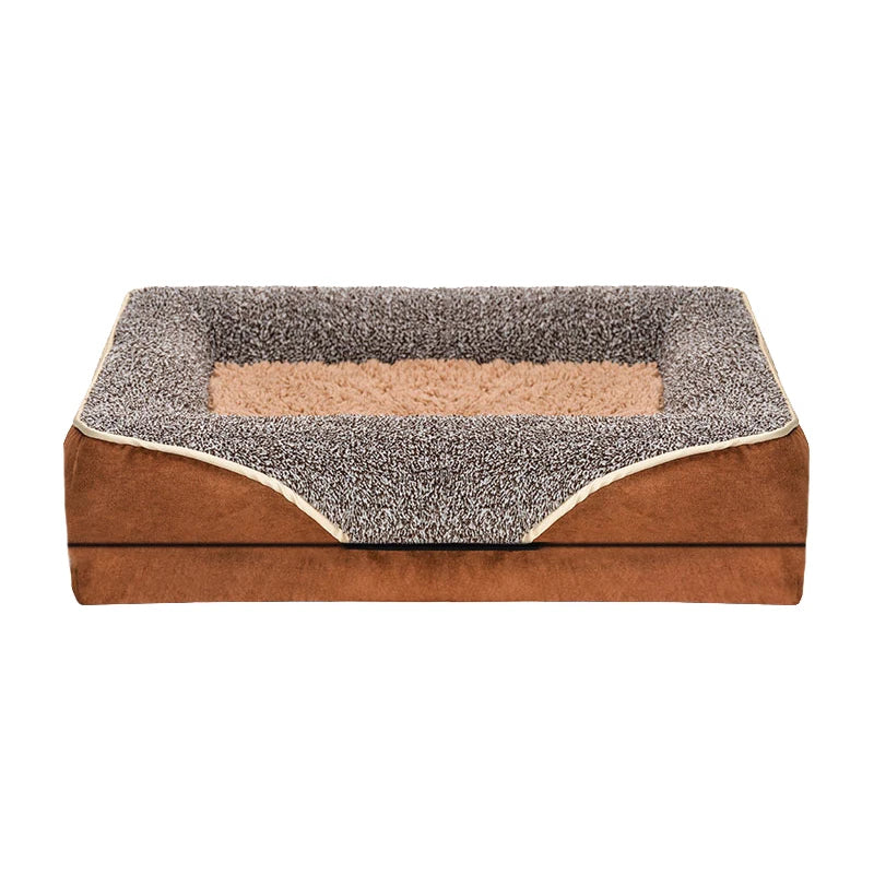 An oversized dog bed, removable  pads and washable
