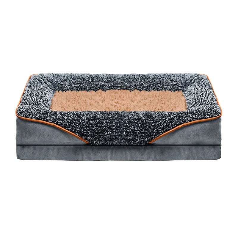 An oversized dog bed, removable  pads and washable