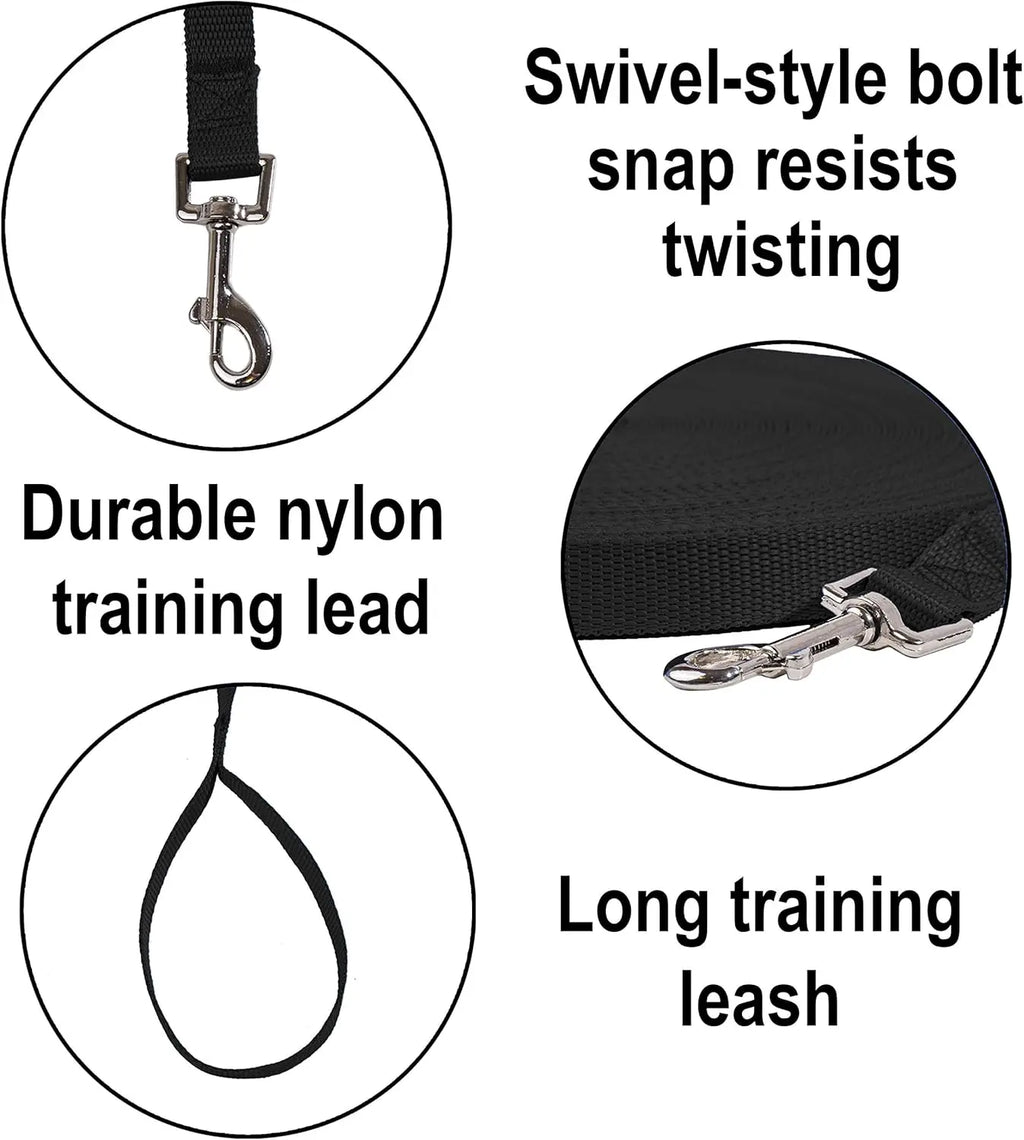 Long Dog Training Leash 15ft to 100ft