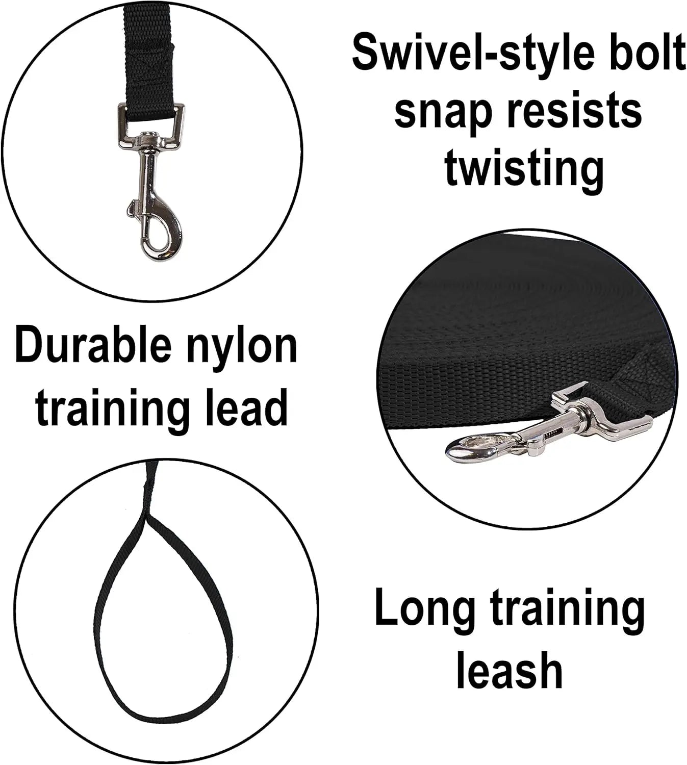 Long Dog Training Leash 15ft to 100ft