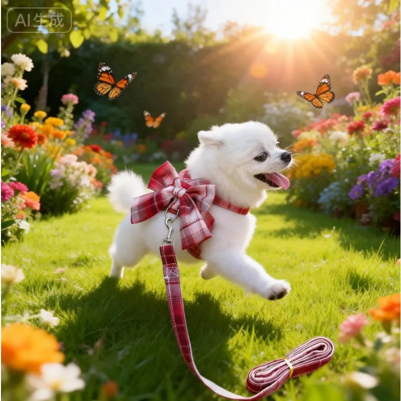 Cute No-Pull Dog Christmas Harness Set -