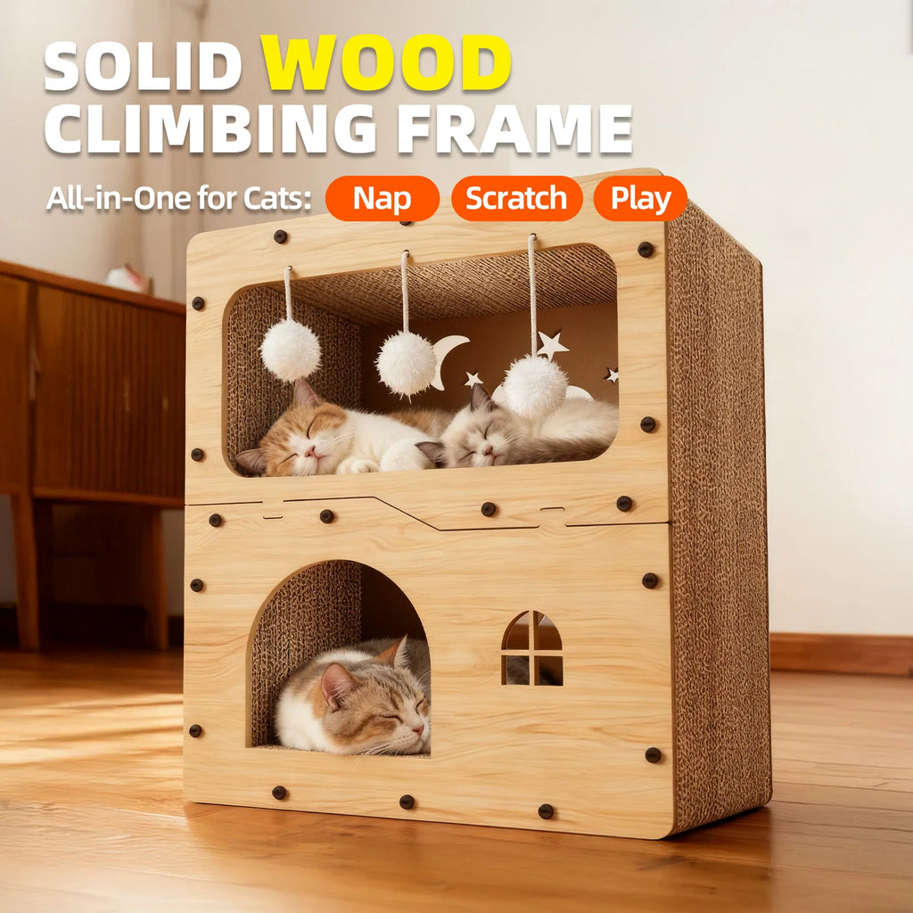 Spacious Cat House for Indoor & Outdoor Use -