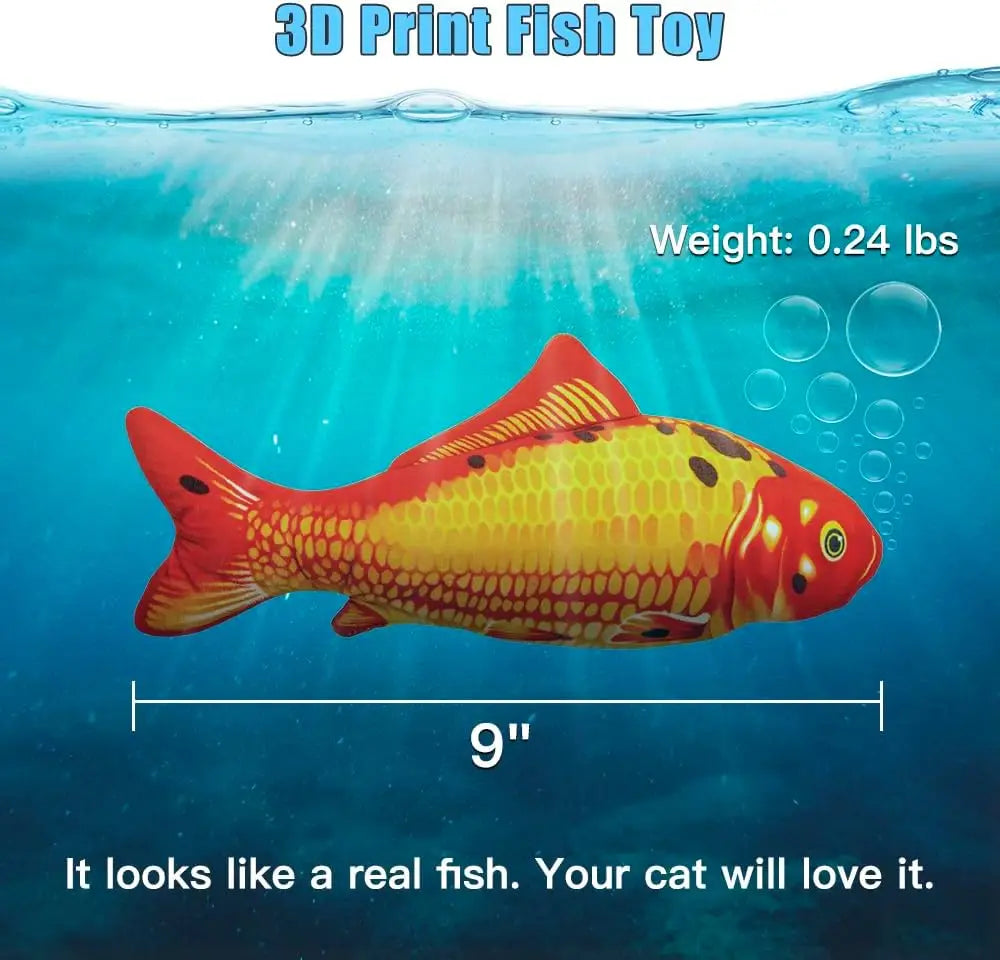 TOOGE 2 Pack 9" Floppy Fish Cat Toys
