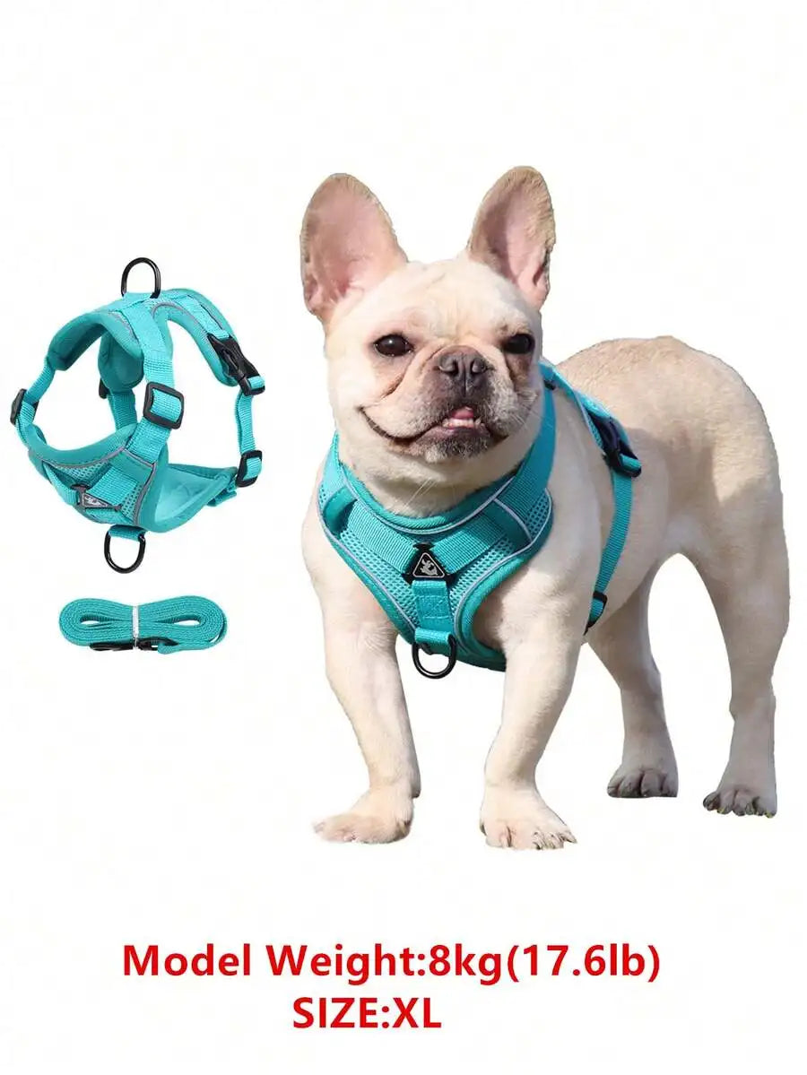 Reflective Pet Harness And Leash Set,