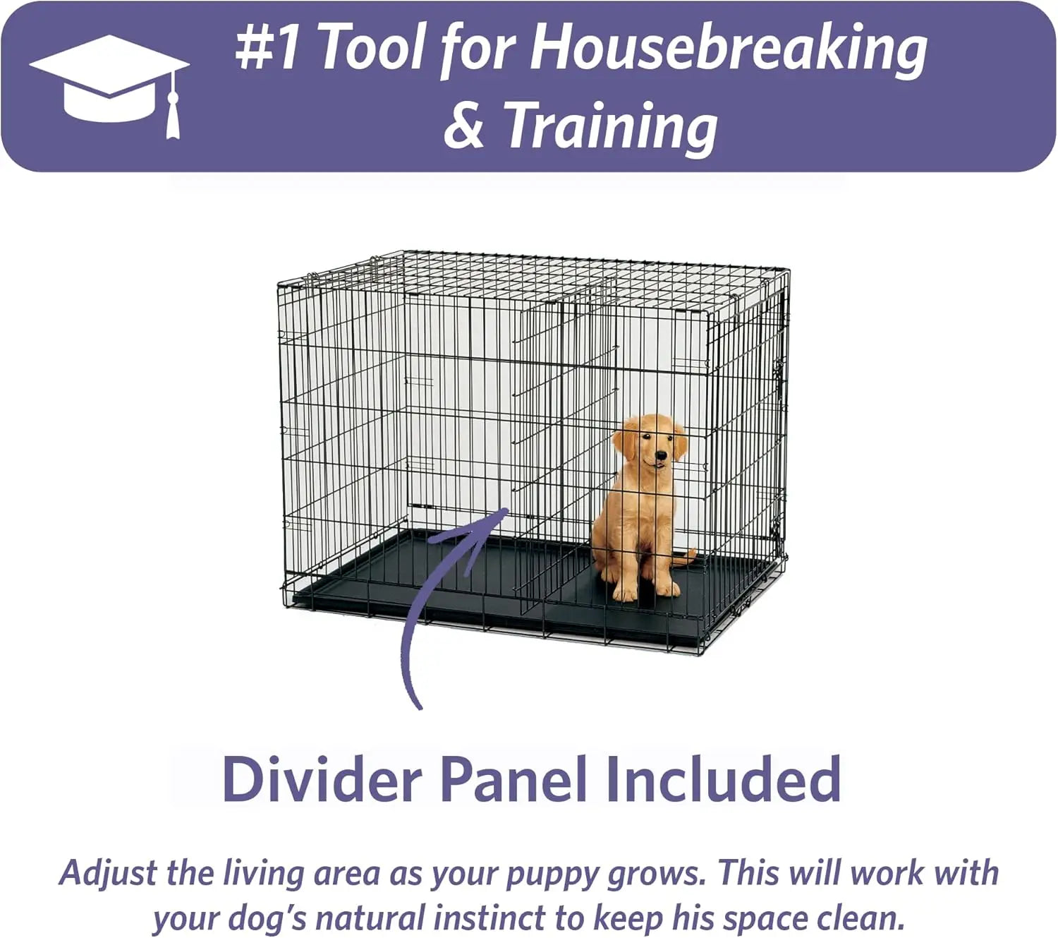 36-Inch Dog Crate for Medium-Large Breeds