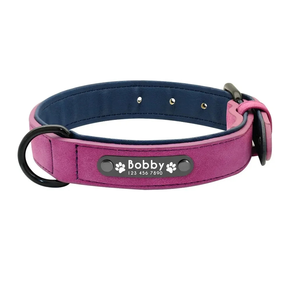 Personalized Name ID Tags Dog Collars Custom Text