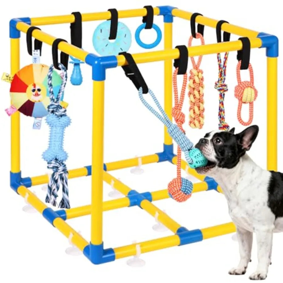 Puppy Play Gym for Small Dogs with 10 Hanging Toys