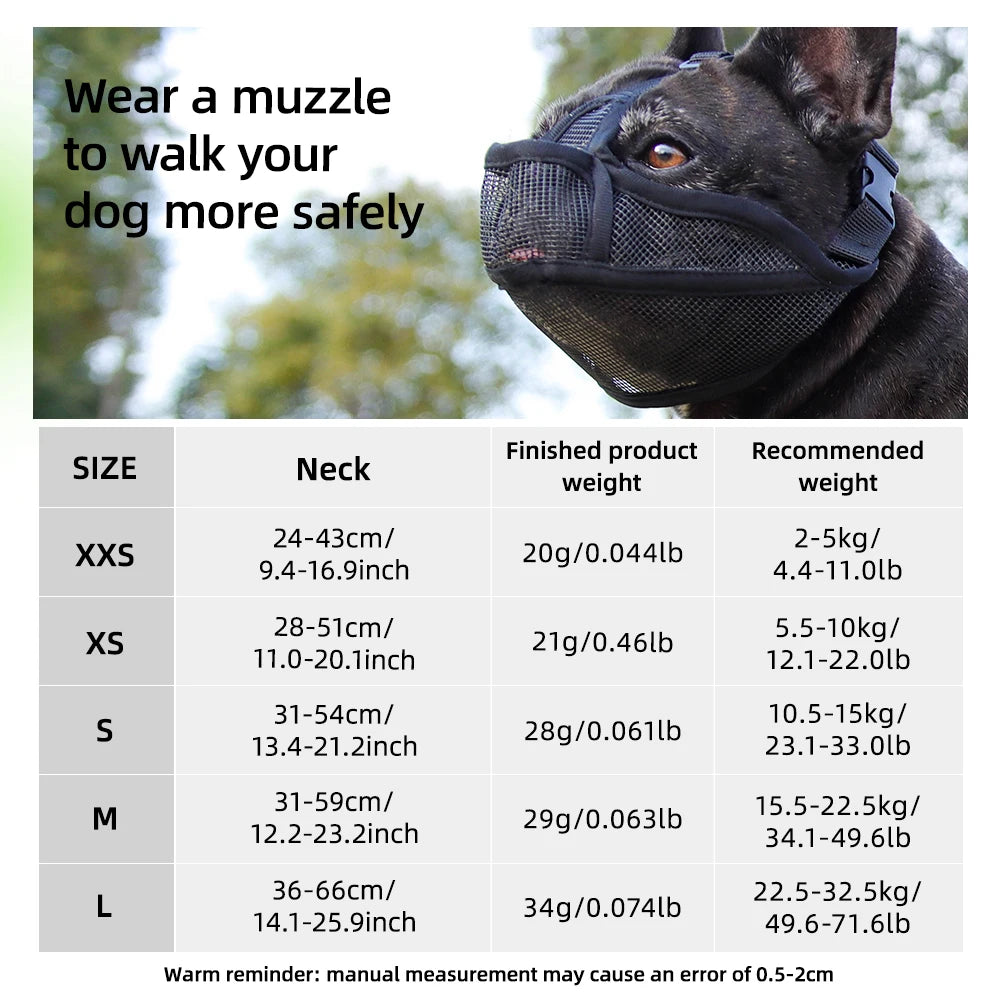 Dog Muzzle for Short-snouted Dogs to Prevent Barking