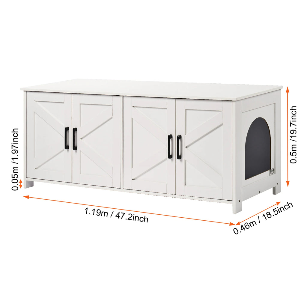 SucceBuy Cat Litter Box Enclosure for 2 Cats