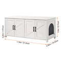 SucceBuy Cat Litter Box Enclosure for 2 Cats