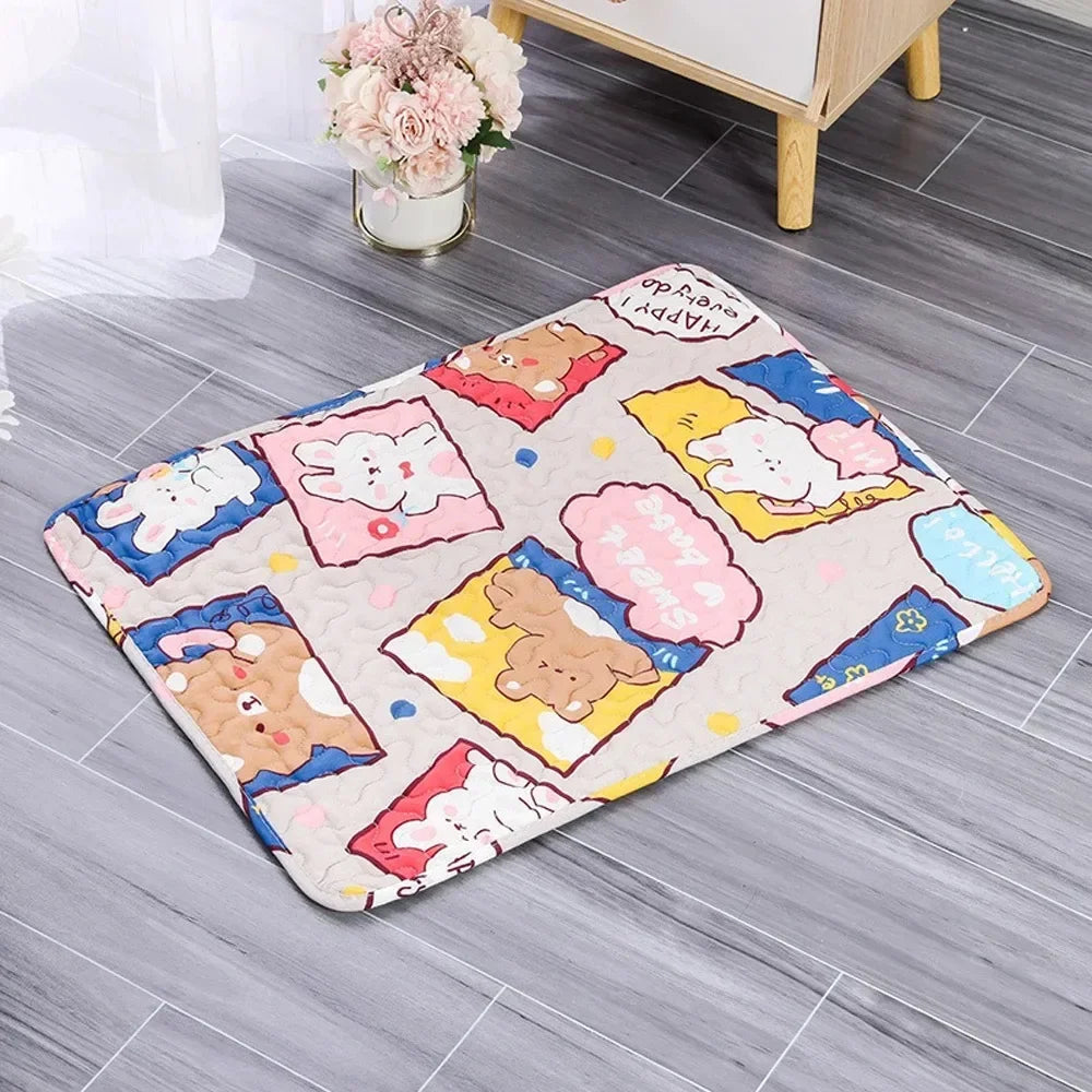 Summer Pet Mat, Cooling Ice Blanket, Breathable Mat
