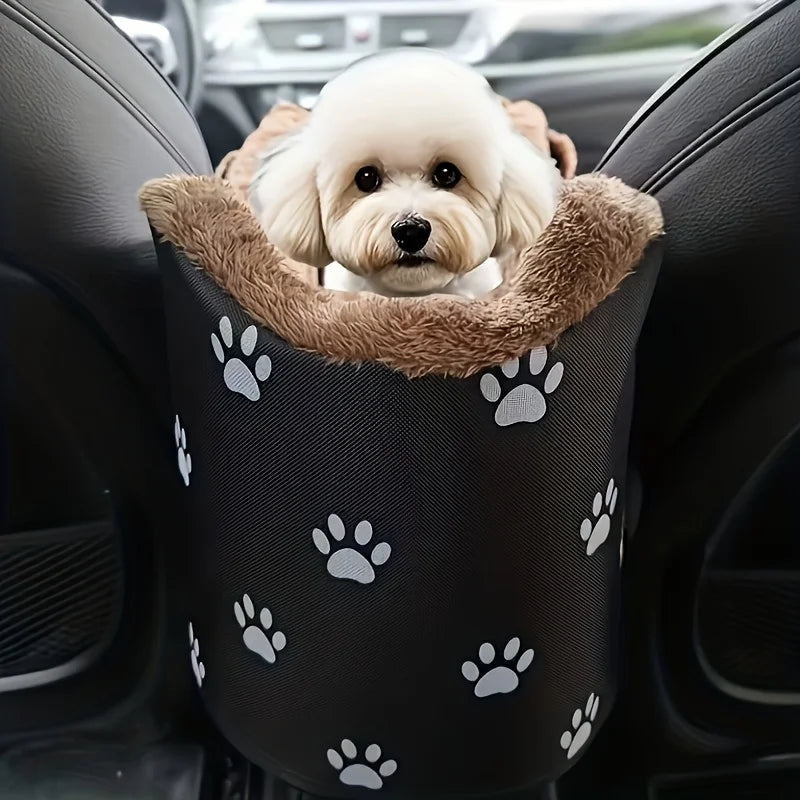 Black Fabric Dog Car Seat -