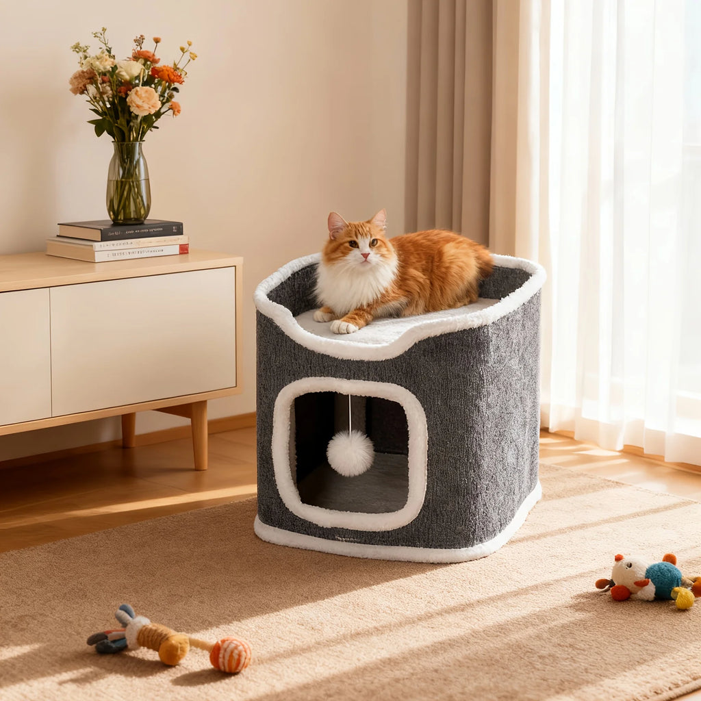 RAYBEE Multi-Level Foldable Cat Tree Tower