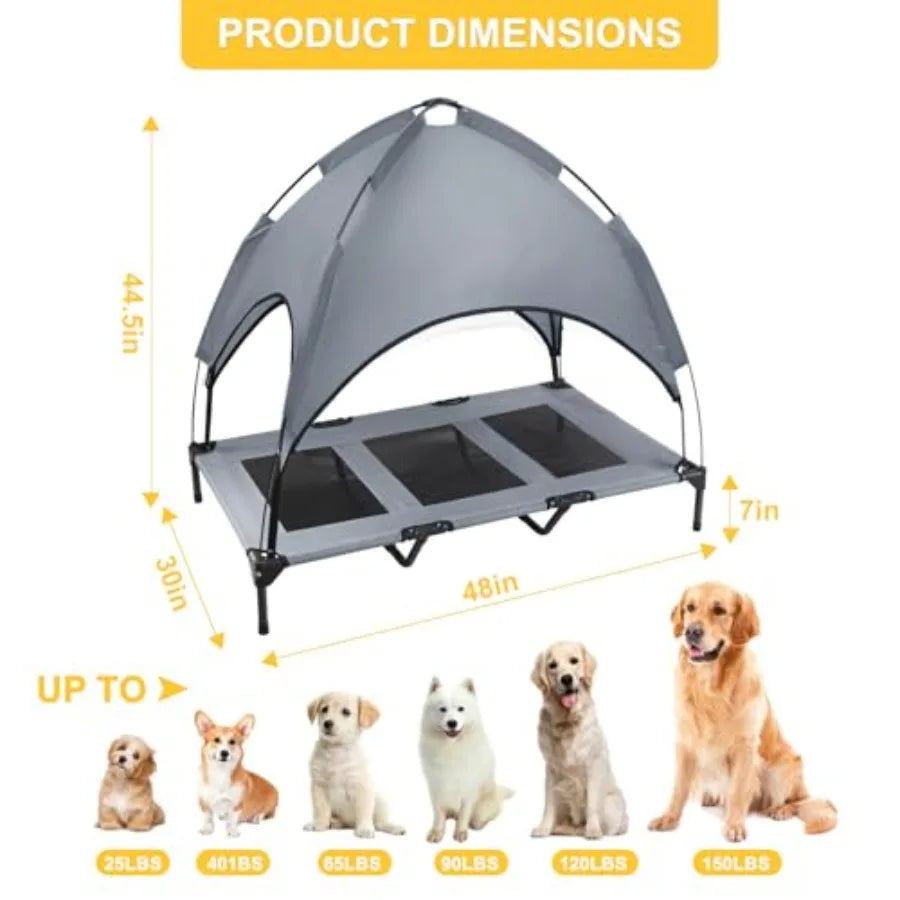 Elevated Dog Bed with Canopy