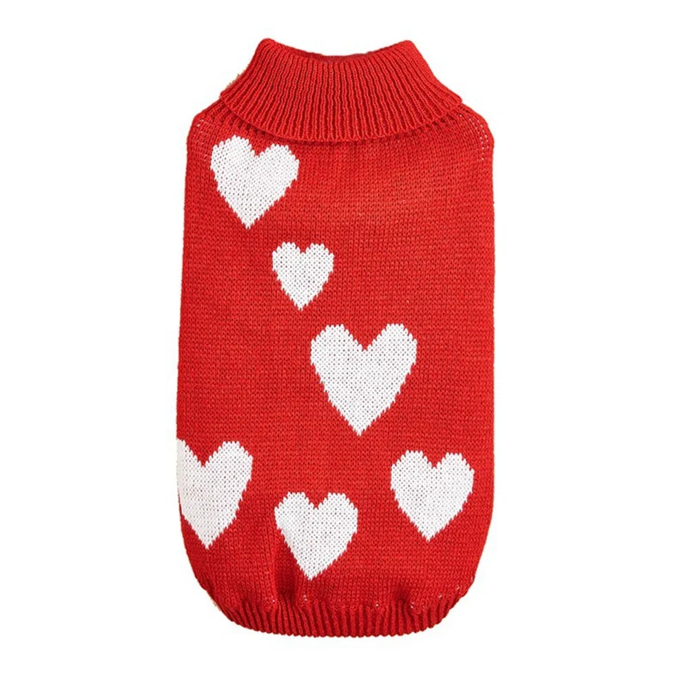 Cute Warm Dog/Cat  Sweater with Heart Pattern